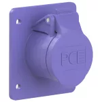 Gniazdo tablicowe proste 32A 2P 24V 50/60Hz IP44/54 (kołnierz 75X85, rozstaw otworów 60X60), styki niklowane