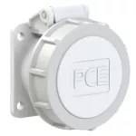 Gniazdo tablicowe proste 32A 2P 42V 50/60Hz 12h IP44/54 (kołnierz 54X60, rozstaw otworów 44X44), styki niklowane