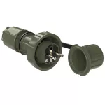 Wtyczka przenośna NAUTILUS wojskowa z pokrywą UNI-SCHUKO 16A 2P+Z 230V 50/60Hz IP66/68, styki niklowane