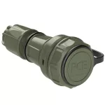 Gniazdo przenośne NAUTILUS wojskowe z bolcem uziemienia z pokrywą 16A 2P+Z 230V 50/60Hz IP66/68, styki niklowane