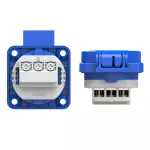 Gniazdo wtyczkowe wersja z bolcem 16A 2P+Z 230V 50/60Hz IP54,boczne podłączenie kołnierz 50X50, styki niklowane
