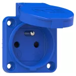 Gniazdo wtyczkowe wersja z bolcem 16A 2P+Z 230V 50/60Hz IP54, boczne podłączenie kołnierz 50X50, styki niklowane