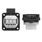 Gniazdo wtyczkowe wersja SCHUKO 16A 2P+Z 230V 50/60Hz IP54, tylne podłączenie kołnierz 50X50, styki niklowane, czarne