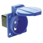 Gniazdo tablicowe wersja DUŃSKA 16A 2P+Z 230V 50/60Hz IP44, tylne podłączenie kołnierz 50X50, styki niklowane