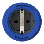 Gniazdo wtyczkowe tablicowe NAUTILUS SCHUKO z elastycznym połączeniem pokrywy 16A 2P+Z 230V 50/60Hz IP66/68, tylne podłączenie, kołnierz owalny, styki niklowane