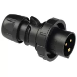 Wtyczka przenośna SHARK 16A 2P+Z 230V 50/60Hz 6H IP67 seria MIDNIGHT (czarna)