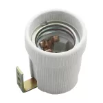 Oprawka ceramiczna żarówki z uchwytem HLDR-E27-F