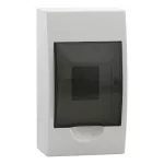 Rozdzielnica natynkowa DB104S 1X4P/SMD dł. 112 szer.95 wys.200 kolor biały / szary