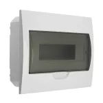Rozdzielnica podtynkowa DB112F 1X12P/FMD dł. 256 szer.57 wys.200 kolor biały / szary