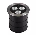 Oprawa dogruntowa TURRO LED 3X15W-NW barwa 4000K 3600lm IP67 IK10 kolor srebrny