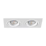 Oczko sufitowe SEIDY CT-DTL250-W/M prostokątny stop aluminium kolor biały mat 2XGx5,3