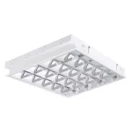 Oprawa rastrowa do T8 LED REGIS 4LED 418 PT kwadratowy jednostronne 4 x max 18W kolor biały Gwarancja lat 7