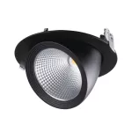 Oprawa typu downlight HIMA LED 23W-NW-B regulowany kąt okrągła Ø19 RA>90 2510lm barwa biała IP20 kolor czarny  Gwarancja lat 5