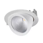Oprawa typu downlight HIMA LED 33W-NW-W regulowany kąt okrągła Ø19 RA>90 3670lm barwa biała IP20 kolor biały  Gwarancja lat 5