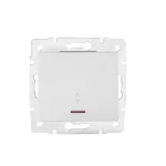 Łącznik schodowy z LED LOGI 02-1140-102 bi śrubowy kolor biały