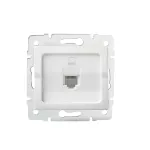 Gniazdo komputerowe pojedyncze RJ45Cat 5e Jack LOGI 02-1390-002 bi kolor biały
