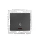 Łącznik zwierny dzwonek z LED LOGI 02-1080-141 gr śrubowy kolor grafitowy