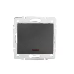 Łącznik jednobiegunowy z LED LOGI 02-1110-141 gr śrubowy kolor grafitowy