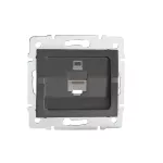 Gniazdo komputerowe pojedyncze RJ45Cat 5e Jack LOGI 02-1390-041 gr kolor grafitowy
