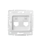 Adapter gniazda 2xRJ45 LOGI 02-1419-002 bi kolor biały