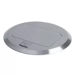 Puszka podłogowa do montażu w podłogach technicznych i wylewanych BIURO+ 04-0042-100 kolor aluminium