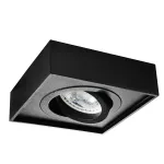 Oczko sufitowe MINI GORD DLP-50-B kwadratowy stop aluminium stal kolor czarny 1XGx5,3/GU10