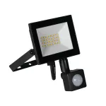 Naświetlacz GRUN NV LED-20-B-SE z czujnikiem ruchu barwa 4000K 1700lm IP44 kolor czarny