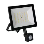 Naświetlacz GRUN NV LED-50-B-SE z czujnikiem ruchu barwa 4000K 4500lm IP44 kolor czarny