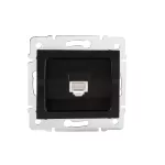 Gniazdo komputerowe pojedyncze RJ45Cat 6 Jack LOGI 02-1400-042 cm kolor czarny mat