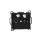 Gniazdo TV-2xSAT końcowe LOGI 02-1590-042 cm kolor czarny mat