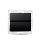 Gniazdo z uziemieniem IP44 Schuko LOGI 02-1230-142 cm śrubowy kolor czarny mat