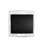 Łącznik jednobiegunowy z LED LOGI 02-1110-142 cm śrubowy kolor czarny mat