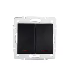 Łącznik dwugrupowy świecznikowy z LED LOGI 02-1120-142 cm śrubowy kolor czarny mat