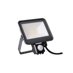 Naświetlacz LED z czujnikiem ruchu IQ-LED FL-20W-NW-SE regulowany kąt 2300lm barwa biała IP65 kolor czarny TÜV Gwarancja [lat] 5