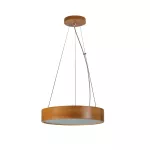 Plafoniera drewniana wisząca JASMIN C 370-G/O okrągła 37cm kolor złoty dąb 2XE27