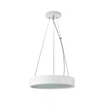 Plafoniera drewniana wisząca JASMIN C 370-W/M okrągła 37cm kolor biały mat 2XE27