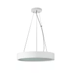 Plafoniera drewniana wisząca JASMIN C 470-W/M okrągła 47cm kolor biały mat 3XE27