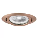 Oczko sufitowe ARGUS II CT-2115-AN podtynkowe materiał stal kolor miedź matowa regulowana 1XGx5,3/GU10