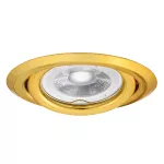 Oczko sufitowe ARGUS II CT-2115-G podtynkowe materiał stal kolor złoty regulowana 1XGx5,3/GU10