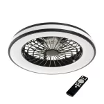 Plafoniera z wentylatorem PLAVE LED CCT barwa 3000K-1100lm,4000-2100lm,6500K-1100lm kolor czarny / biały
