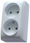 Gniazdo podwójne; BIS; BIAŁY; GN-2B/00