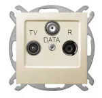 Gniazdo RTV-DATA; IMPRESJA; ECRU; GPA-YD/m/27