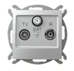Gniazdo RTV-SAT końcowe; IMPRESJA; SREBRO; GPA-YS/m/18