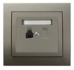 Gniazdo telefoniczne pojedyncze; KIER; SATYNA LIGHT; GPT-1W/45