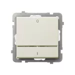 Łącznik dwubiegunowy z podświetleniem pomarańczowym; SONATA; ECRU; ŁP-11RS/m/27
