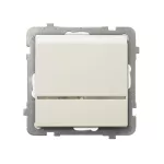 Łącznik hotelowy z podświetleniem pomarańczowym; SONATA; ECRU; ŁP-15RS/m/27