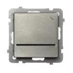 Łącznik schodowy z podświetleniem niebieskim; SONATA STAL INOX; STAL INOX; ŁP-3RMS/m/37
