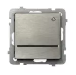 Łącznik zwierny "światło" z podświetleniem niebieskim; SONATA STAL INOX; STAL INOX; ŁP-5RMS/m/37