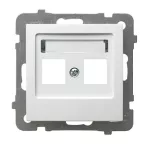 Obudowa gniazda podwójnego typu Keystone prosta; AS; BIAŁY; GPK-2G/p/00