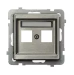 Obudowa gniazda podwójnego typu Keystone prosta; SONATA STAL INOX; STAL INOX; GPK-2RM/p/37